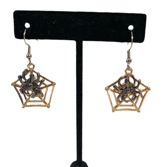 Jewelry - NWT 3 for $20 Gold & Silver Spider & Web Drop Earrings “you pick 3”